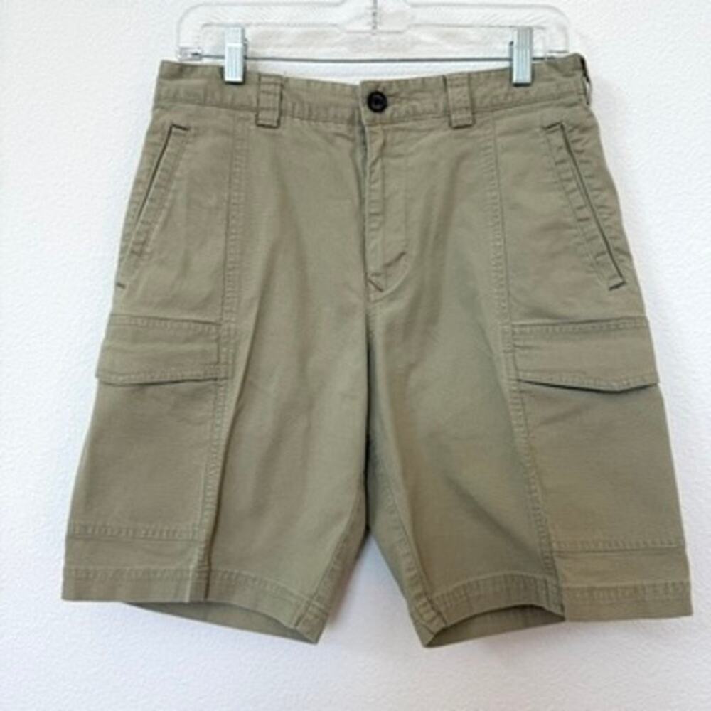 Tommy Bahama Cargo Shorts Khaki‎ Cotton Blend Relaxed Fit Utility Pockets 30